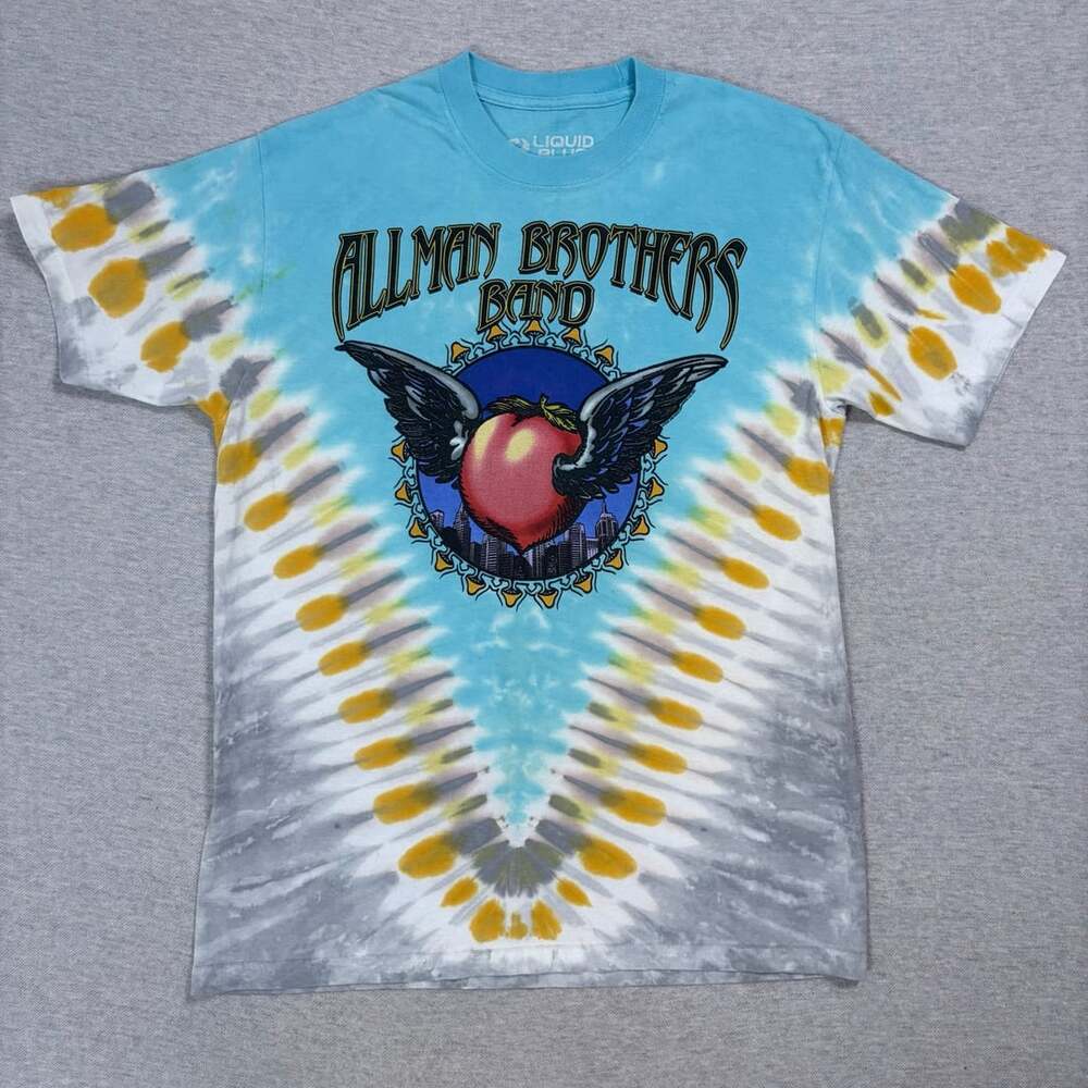 Liquid Blue Allman Brothers Band Flying Peach Size M Tie Dye T-Shirt